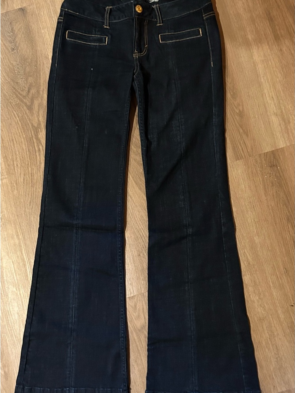 American Eagle Outfitters Dark Indigo Hipster Flare Jeans